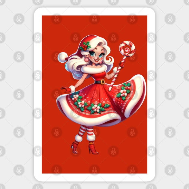 Lady Claus Sticker by TooplesArt